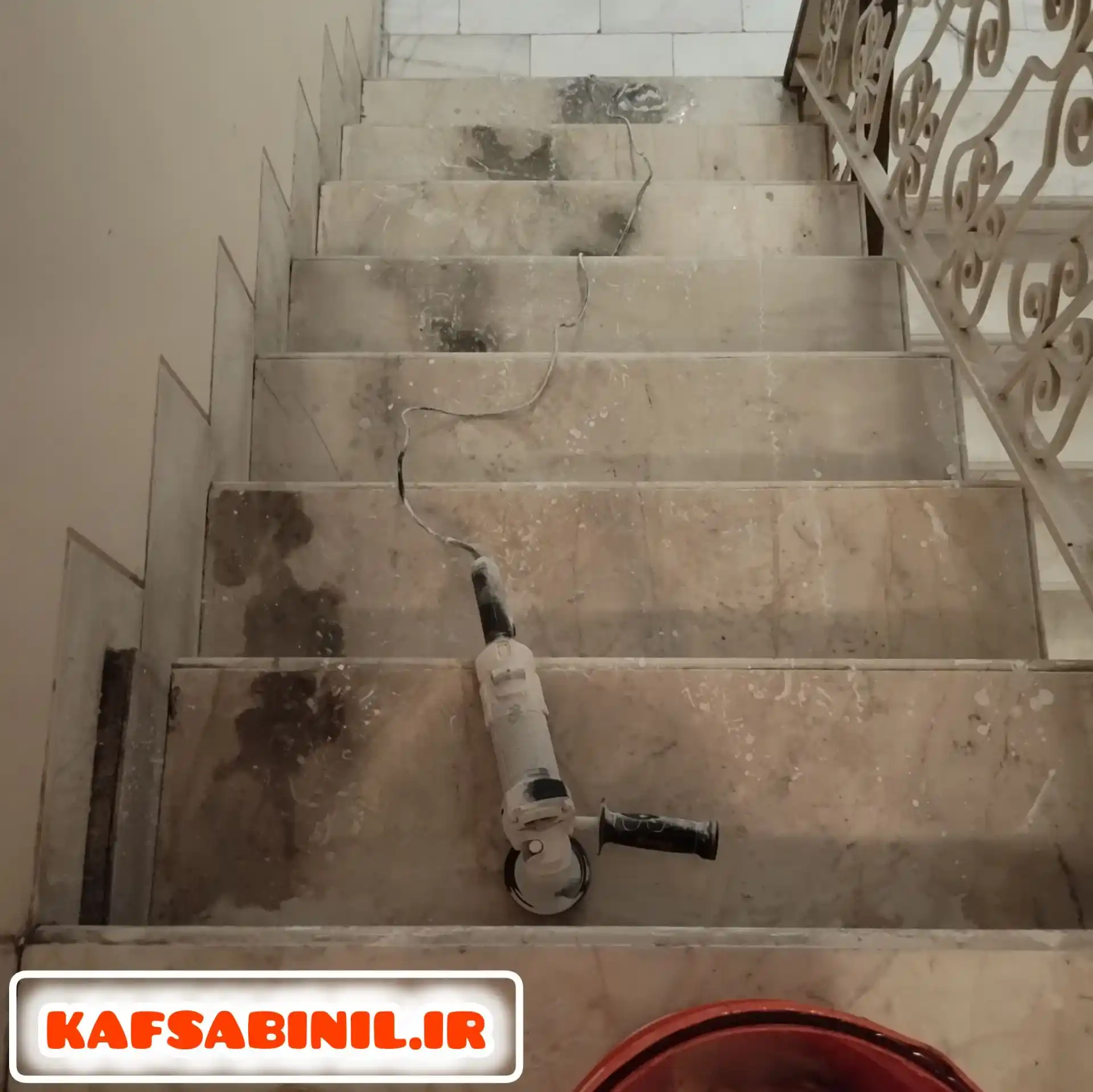 سابیدن سنگ پله