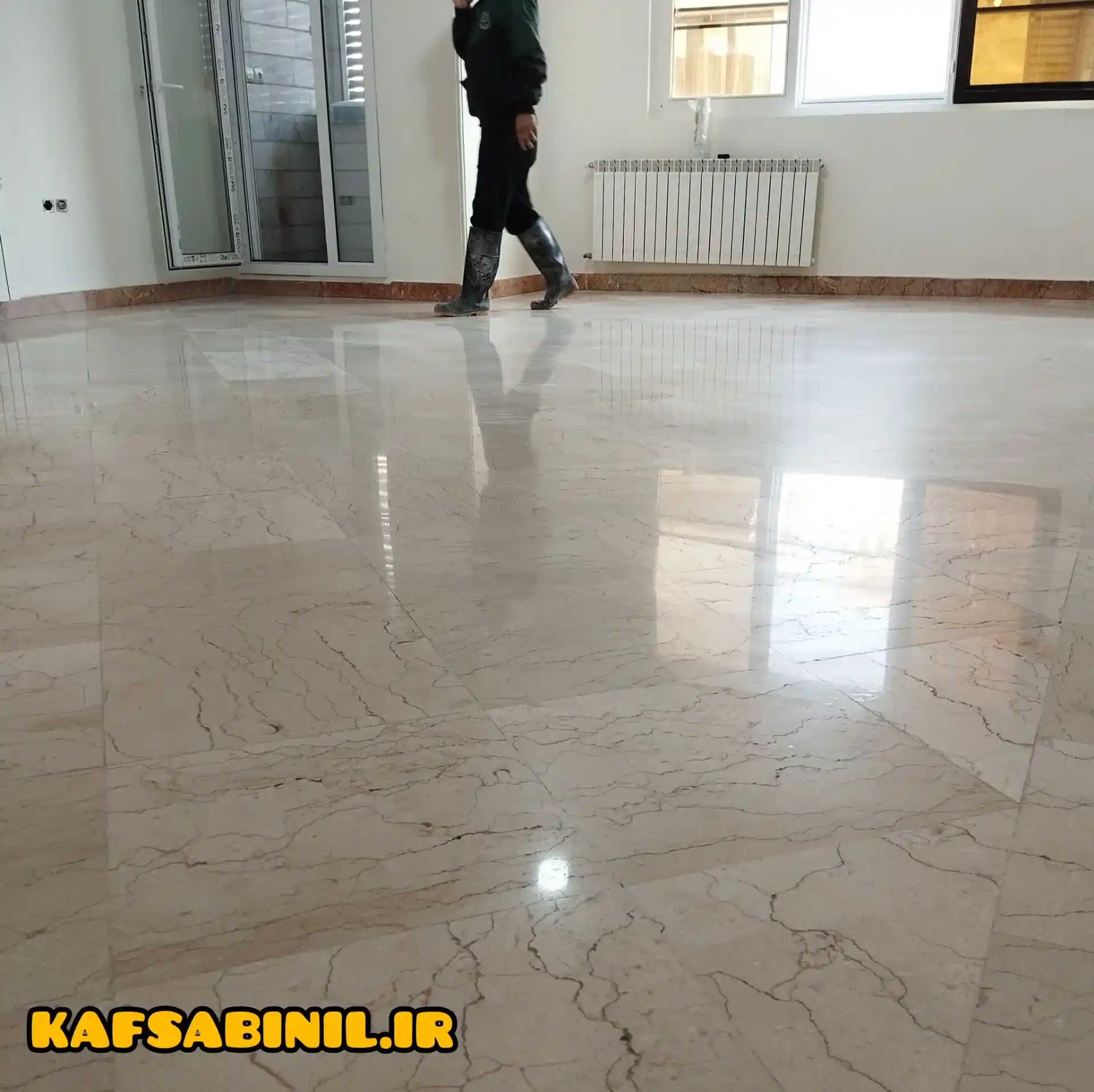 سنگ سابی کف با مراحل وقعی اجر