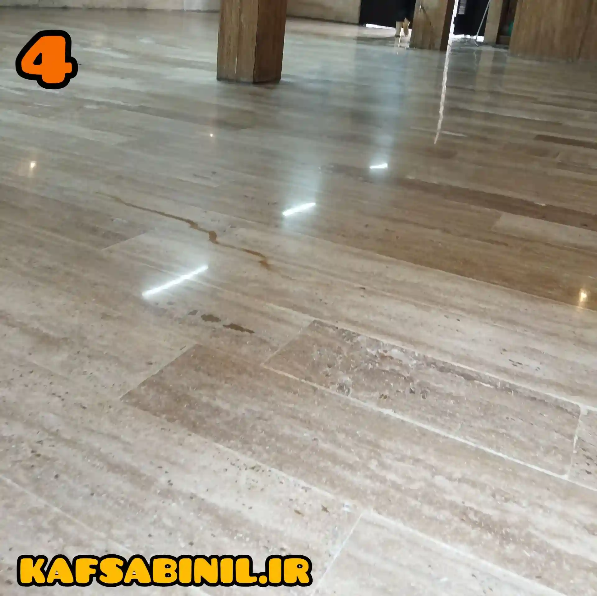 اتمام کار ترمیم سنگ کف